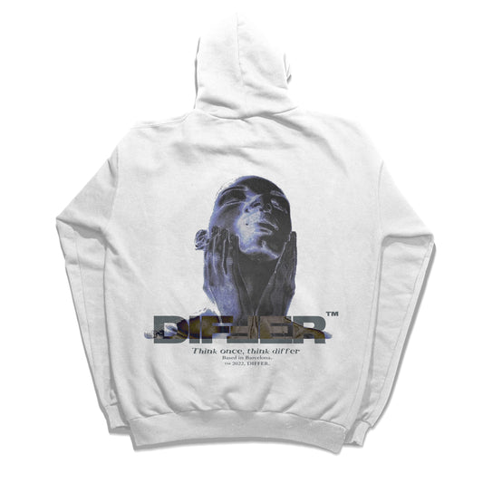 WHITE DIFFER PRESENCE HOODIE